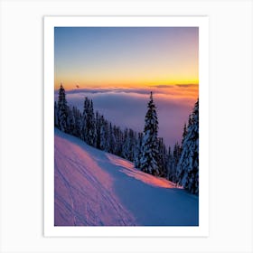 Trysil, Norway Sunrise Skiing Poster Art Print