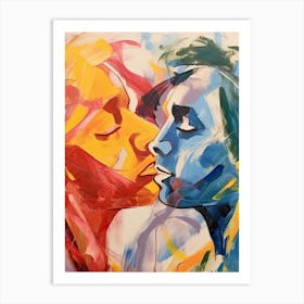 Watercolor Kiss Art Print