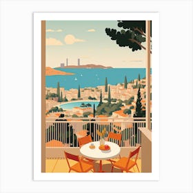 Ibiza, Spain, Graphic Illustration 1 Art Print