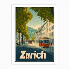 Aihrgdesign A Classic 1960s Travel Poster For Zurich Showcasi E07da122 Dcfa 4791 Bc8f E8aaffd9dd1c 0 Art Print