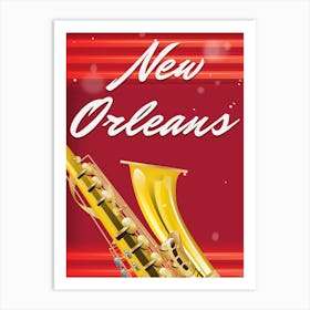 New Orleans Saxophone Art Print