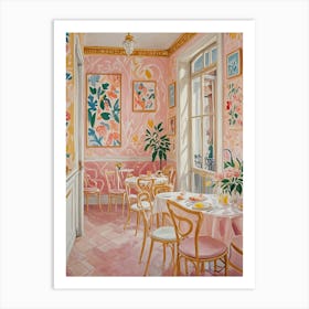 Pink Cafe Art Print