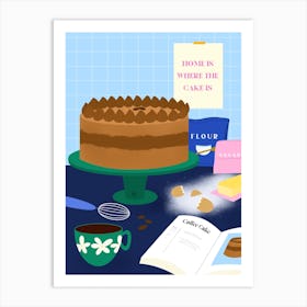 Kitchen Cake Baking Art Print