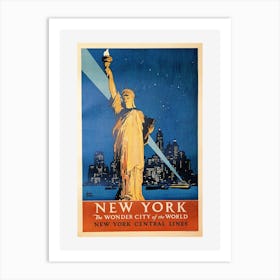 New York Central Lines Poster 1920s Art Print