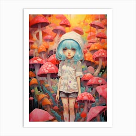 Mushroom Girl Art Print