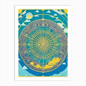 Zodiac Wheel Art Print