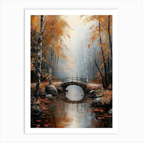 Autumn Bridge 1 Art Print