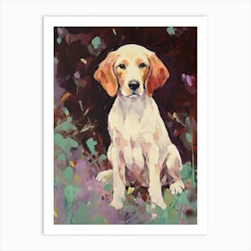 A Irish Setter Dog Painting, Impressionist 1 Art Print