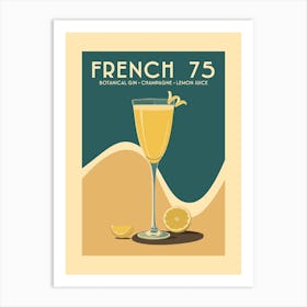 French 75 Cocktail Art Print