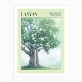 Banyan Tree Atmospheric Watercolour Painting 3 Poster Art Print