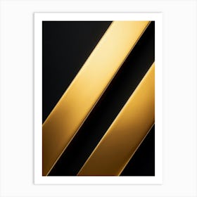 Bright Gold Metallic Border Encompassing A Frame Smooth Texture Contrasts Against Dark Background (1) Art Print