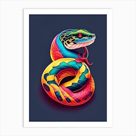 Boa Constrictor Snake Tattoo Style Art Print