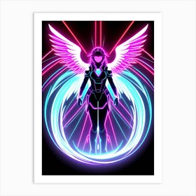 Neon Angel 1 Art Print