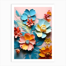 Paper Flowers 19 Art Print