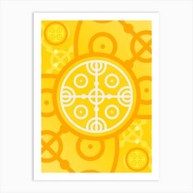Geometric Glyph in Happy Yellow and Orange n.0001 Art Print