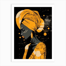 African Woman In A Turban 4 Art Print