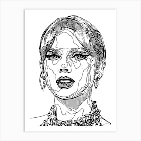 Taylor Swift Portrait Abstract Geometric (5) Art Print