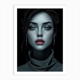 Dark Beauty Portrait Art Print