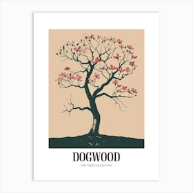 Dogwood Tree Colourful Illustration 1 Poster Art Print