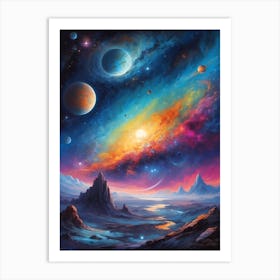 Space Landscape 2 Art Print