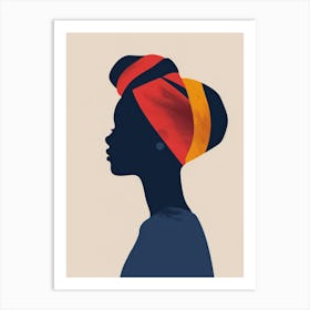 Silhouette Of African Woman 24 Art Print