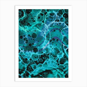 Watercolor Abstraction Blue Sea 2 Art Print