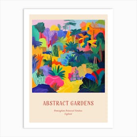 Colourful Gardens Birmingham Botanical Gardens 3 Red Poster Art Print