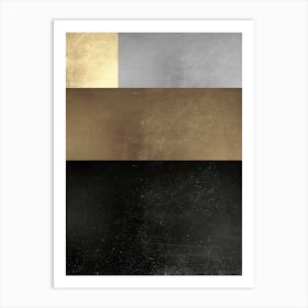 Metal and gold geometry 26 Art Print