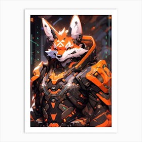 Futuristic Fox Art Print