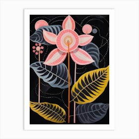 Orchid 2 Hilma Af Klint Inspired Flower Illustration Art Print