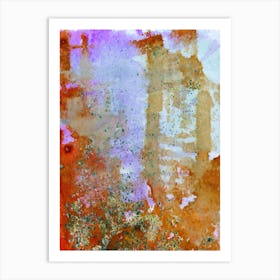 Abstract Copper And Lilac Art Print