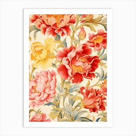 Floral Wallpaper 162 Art Print