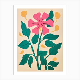 Cut Out Style Flower Art Honeysuckle Art Print