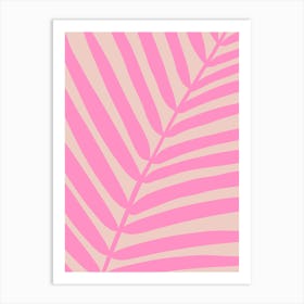 Peach And Pink Palm Leaf Art Print