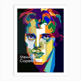 Stewart Copeland The Police Pop Art Wpap Art Print