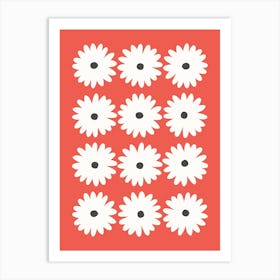 Daisy Red Art Print