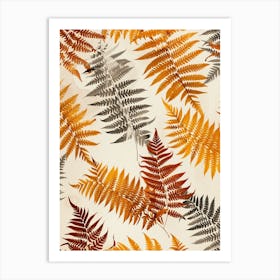 Pattern Poster Autumn Fern 2 Art Print