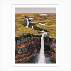 Haifoss Waterfall Iceland Art Print
