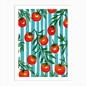 Cherry Tomatoes Summer Illustration 4 Art Print