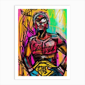 Izzy Adesanya Art Print