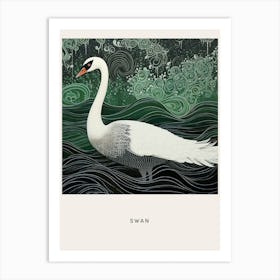 Ohara Koson Inspired Bird Painting Swan 1 Poster Art Print