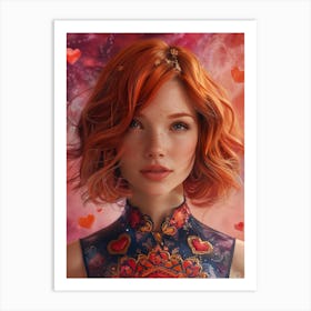 Red Haired Girl 4 Art Print