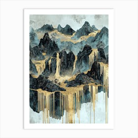 Elbrus In Light Artistic Abstract Art Print