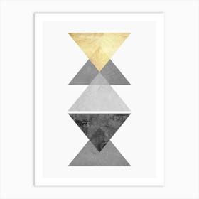 Geometric art with textures 3 Art Print