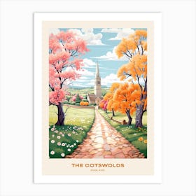 The Cotswolds England 5 Hike Poster Art Print