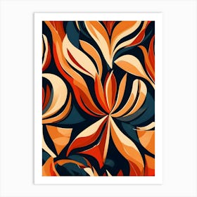 Abstract Floral Pattern 3 Art Print