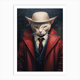 Gangster Cat Colorpoint Shorthair Art Print