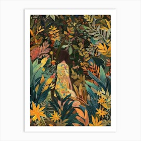 In The Garden Yellow 3 Art Print