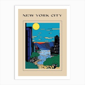 Minimal Design Style Of New York City, Usa 3 Poster Art Print