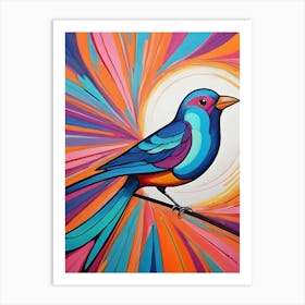 Colorful Bird-Reimagined 12 Art Print